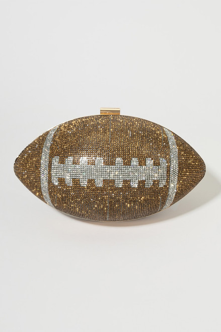 Alyson Embellished Football Handbag