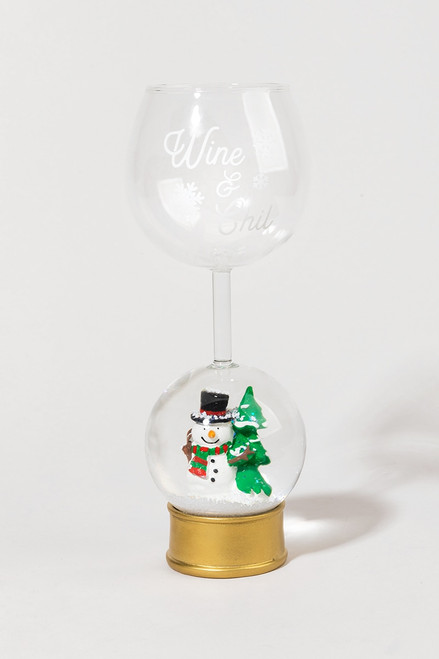 Big Mouth Inc Snow Globe Wine Glass