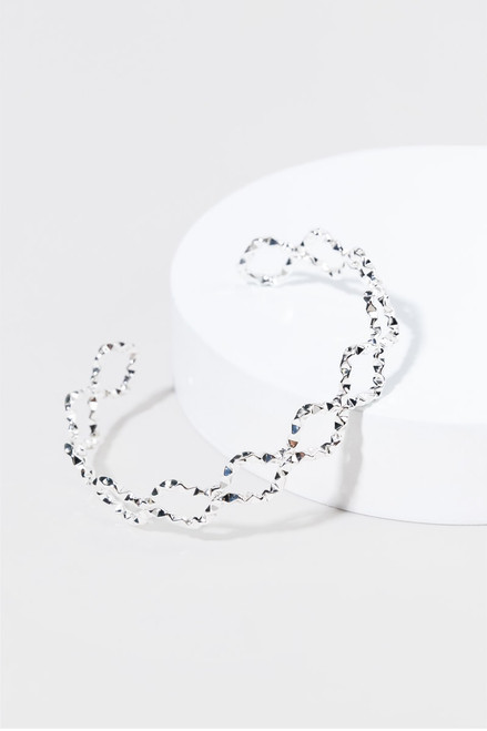 Leona Silver Cuff Bracelet