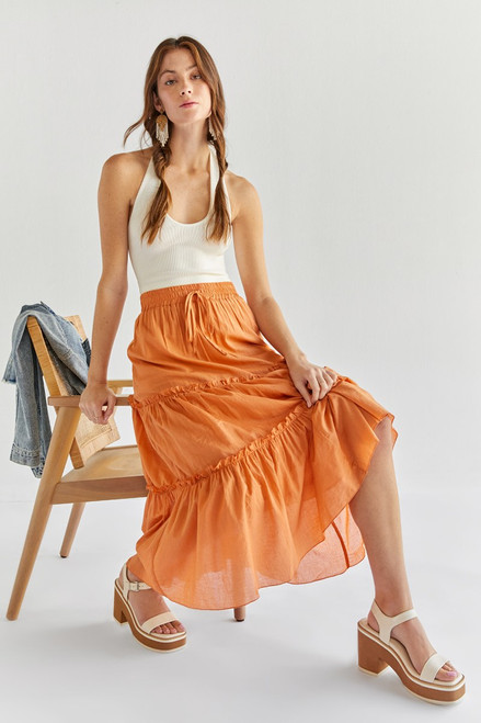 Lucia Drawstring Tiered Skirt