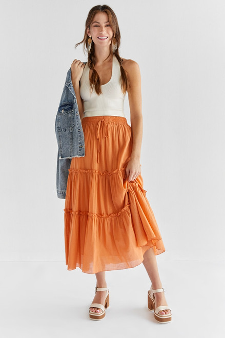 Lucia Drawstring Tiered Skirt