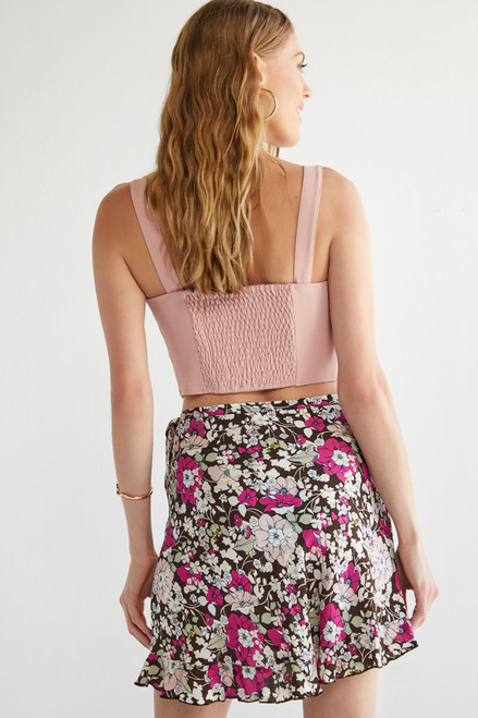 Ava Floral Ruffle Wrap Skirt