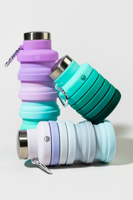 MAYIM Teal Ombre Collapsible Carabiner Bottle