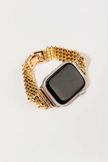 Krystal Gold Textured Metal Smart Watch Band