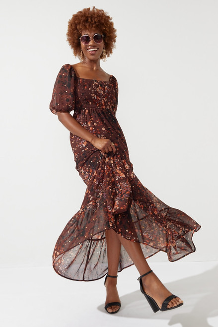 Sienna Floral Smocked Maxi Dress