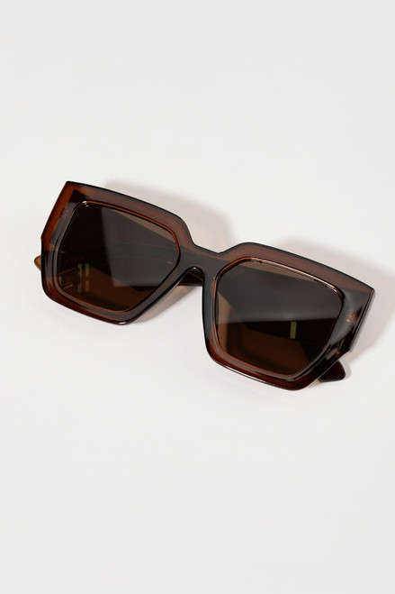 Sophiee Oversized Angular Sunglasses