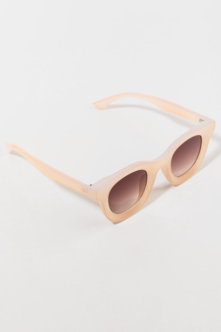 Kay Thick Frame Round Sunglasses