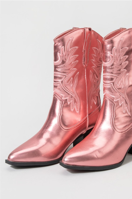 Kendra Metallic Western Boots