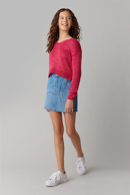 Hello Franki Lace Up Sweater for girls