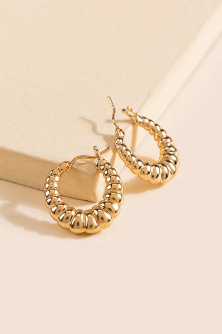 Angela Croissant Hoop Earrings