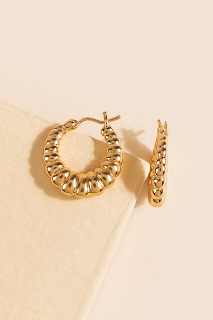 Angela Croissant Hoop Earrings