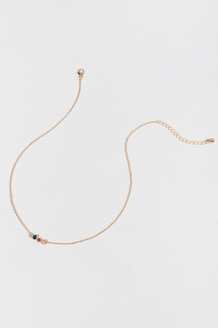 Scarlet Gemstone Pendant Necklace