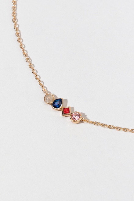 Scarlet Gemstone Pendant Necklace