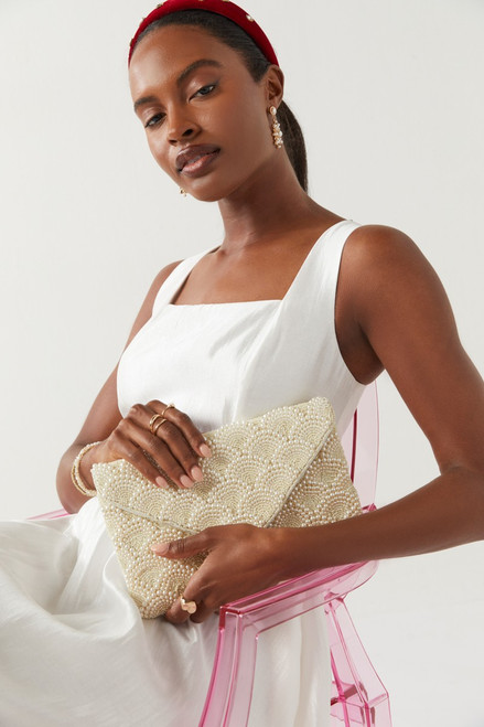 Grace Pearled And Beaded Clutch