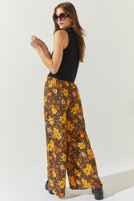 Eliza Floral Tie Waist Fluid Pants