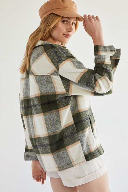 Remi Button Down Plaid Shacket