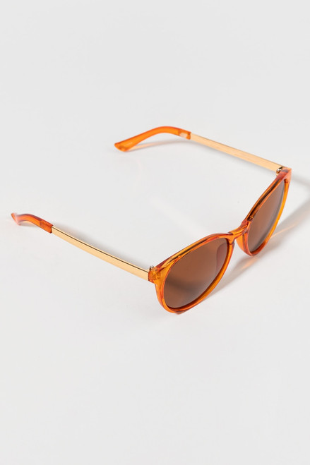 Jamiee Slender Round Sunglasses