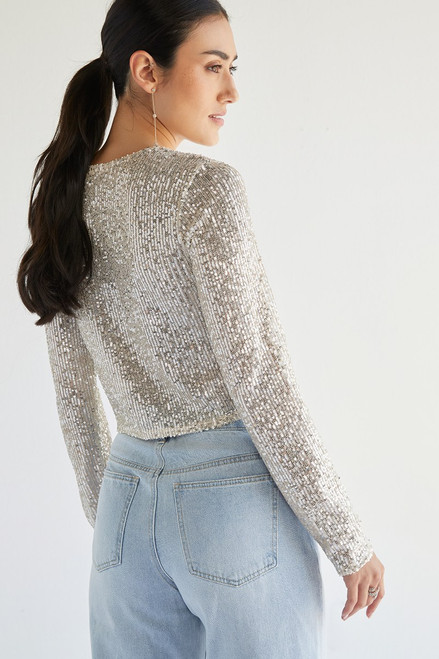 Willow Sequin Mesh Top