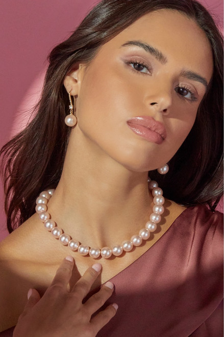 Luxe Large Pink Pearl Necklace