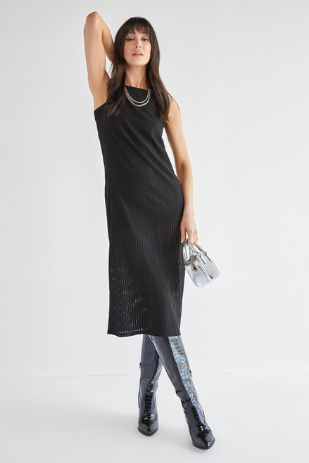 Corinne Sleeveless Ribbed Knit Dress