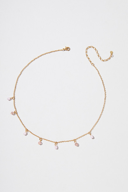 Kim Delicate Beaded Dangle Choker