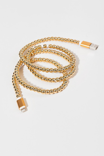 Gold Bead Phone Charging Cable