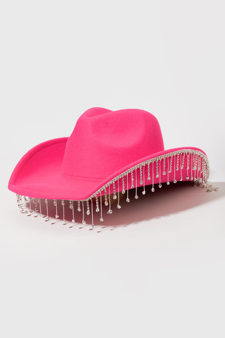 Ashlyn Rhinestones Fringe Neon Cowboy Hat