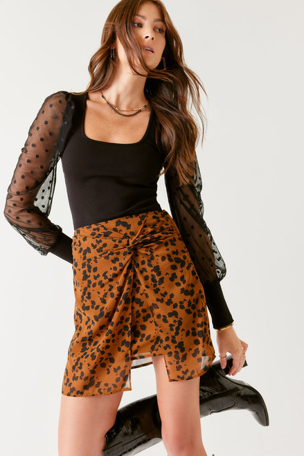 Chloe Animal Print Mini Skirt