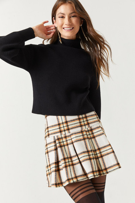 Avery Balloon Sleeve Turtleneck Sweater