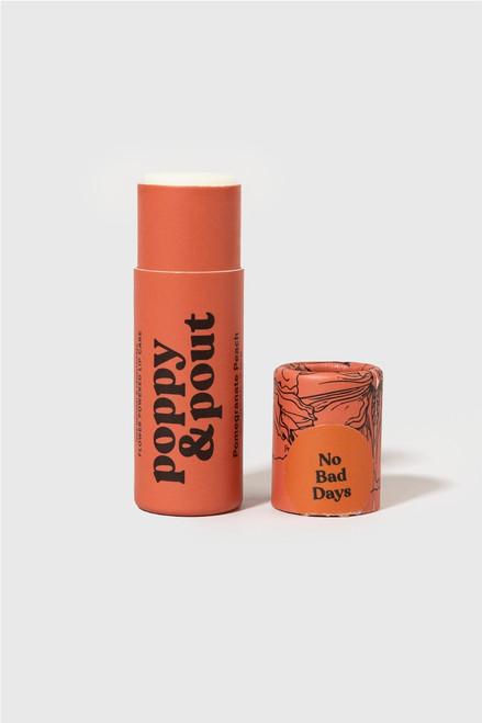 poppy & pout Lip Balm Pomegranate Peach