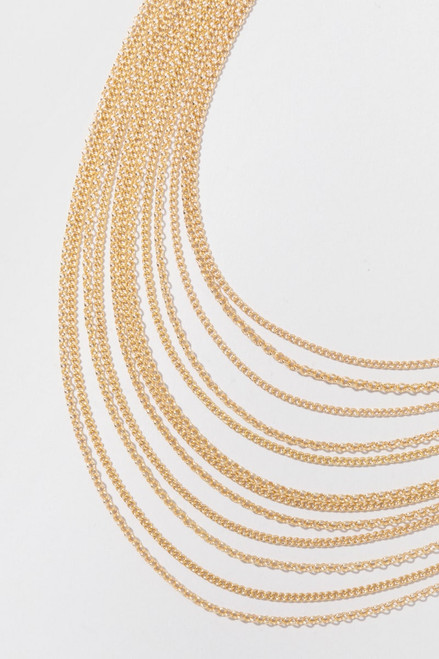 Tawny Multi Layered Dainty Chain Necklace