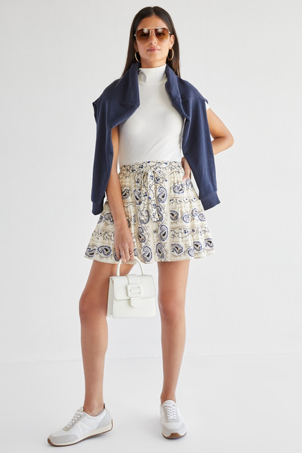 Camila Paisley Mini Skirt