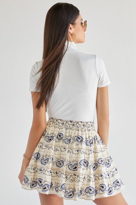 Camila Paisley Mini Skirt