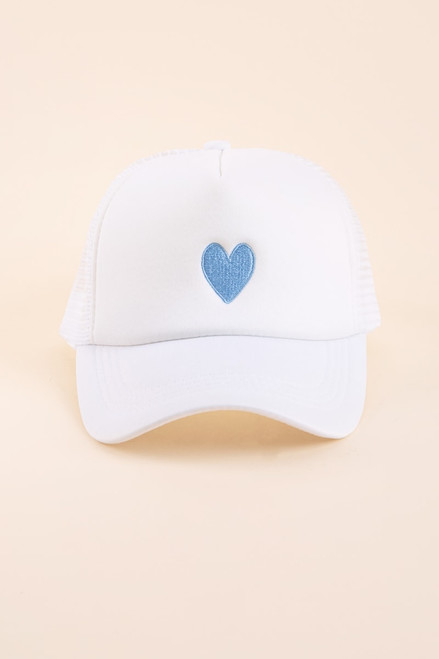 Nancy Embroidered Heart Trucker Hat