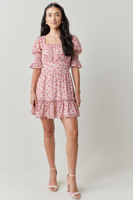 Hannah Puff Sleeve Mini Dress