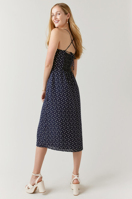 Bella Heart Print Midi Dress