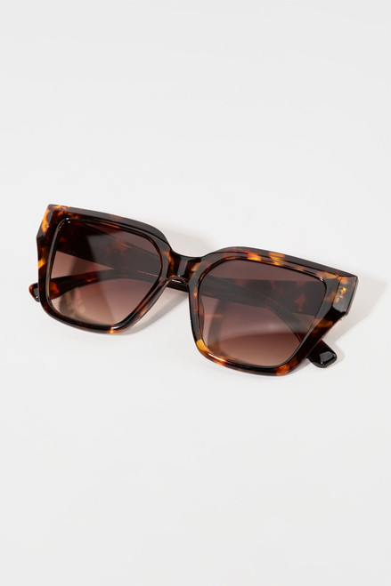 Roxanne Angular Tortoise Sunglasses