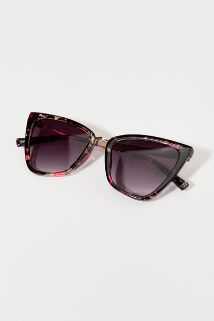 Kathryn Pink and Gold Cat Eye Sunglasses