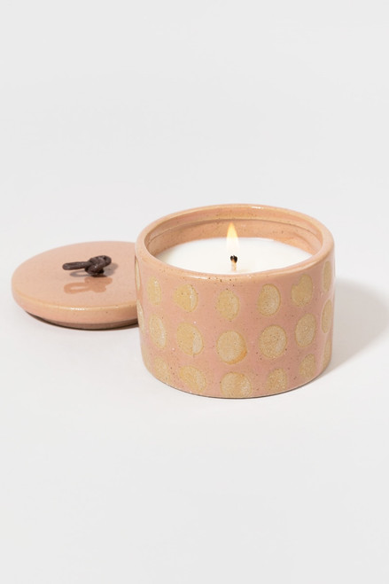 Ceramic Dot Vanilla And Clove Candle 6.5oz