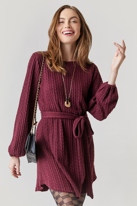 Shelby Textured Sweater Dress