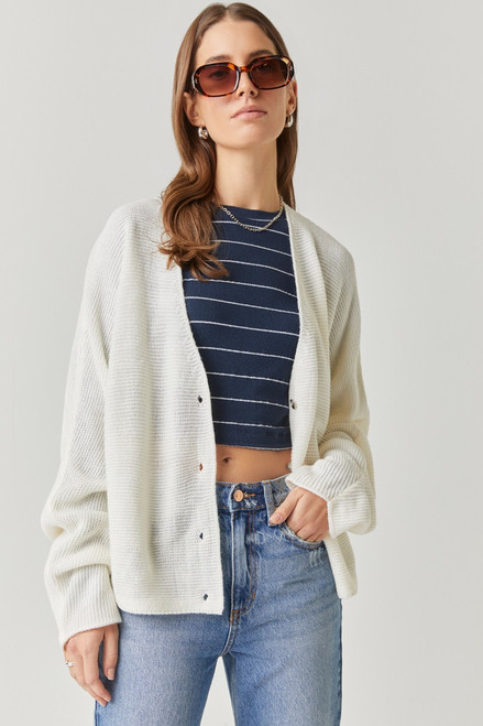 Lucia Rib-Knit Cardigan