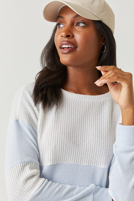 Sloane Long Sleeve Waffle Knit Tee