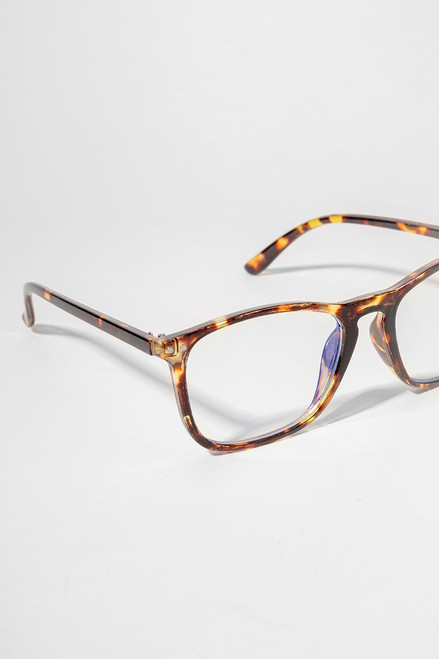 Ophelia Rectangular Tortoise Blue Light Glasses