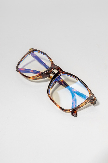 Ophelia Rectangular Tortoise Blue Light Glasses