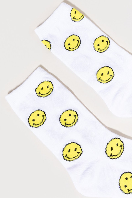 Phoebe All Over Smiley Crew Socks