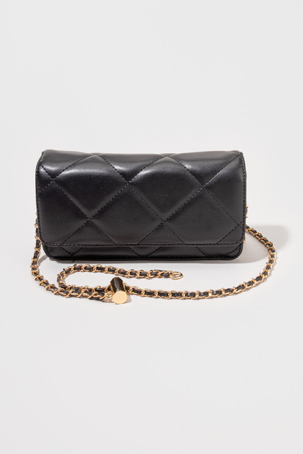 Iris Quilted Toggle Chain Crossbody Handbag