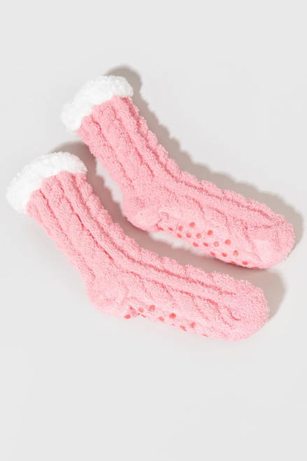 Clio Cable Knit Slipper Socks