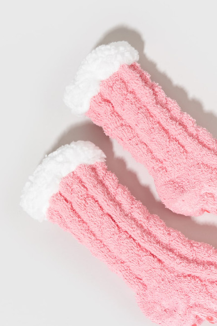 Clio Cable Knit Slipper Socks