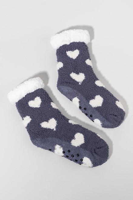 Irene All Over Hearts Slipper Socks