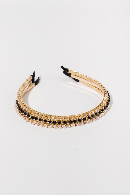 Hayden Thin Chain Link Bead Headband Set